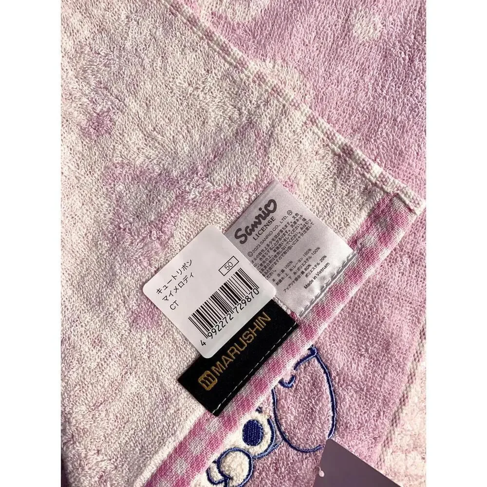 Sanrio My Melody Face Hand Towel Washcloth Japan Import 11.5”